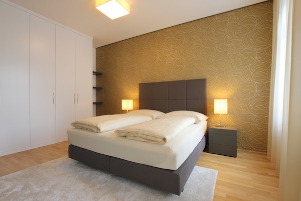 Schlafzimmer des Designapartments Penzing